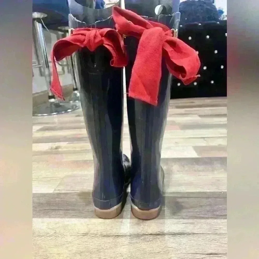 Evedon Premium Rain Boots - Joules women size 5 Wellies with bow - Picture 5 of 7